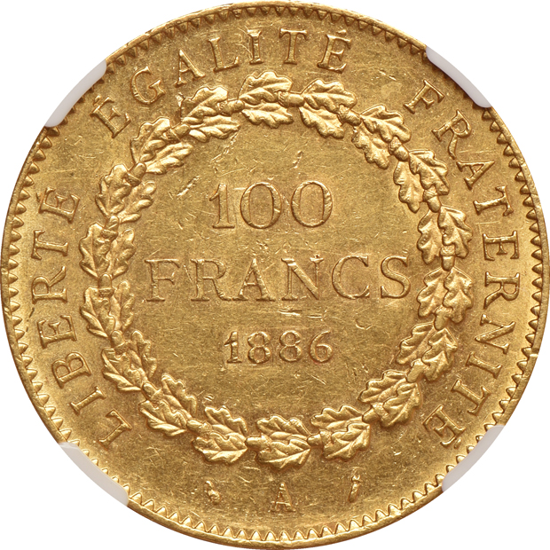 France - 1886-A 100 franc - NGC AU-55