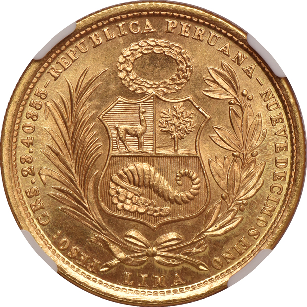 Peru - 1960 50 Peso - NGC MS-67