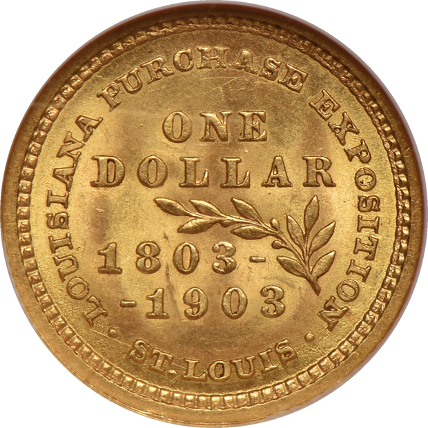1903 Louisiana Purchase Jefferson $1 NGC MS-63