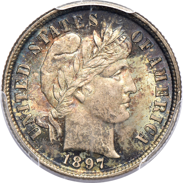 1892 NGC MS-65, and an 1897 PCGS MS-65
