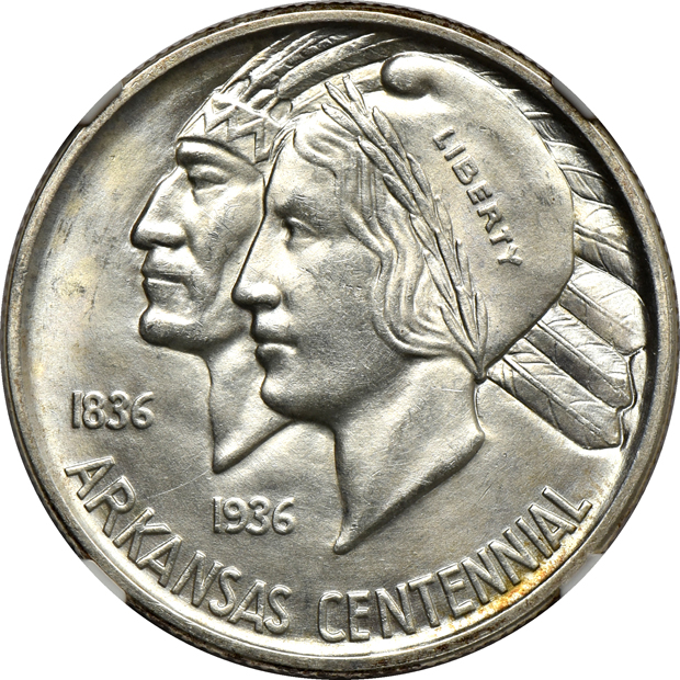1925-S California MS-64, 1937-D Arkansas MS-65, and a 1939-S Arkansas MS-64, all NGC CAC