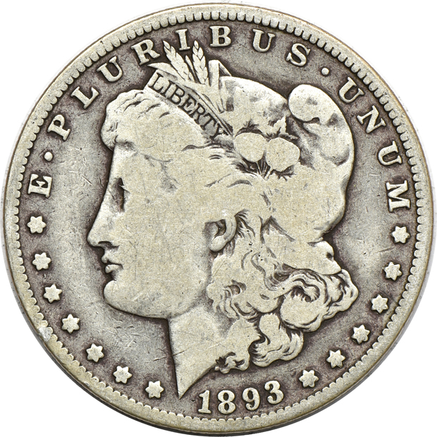 Ten 1893-O and Ten 1894-O Morgan silver dollars