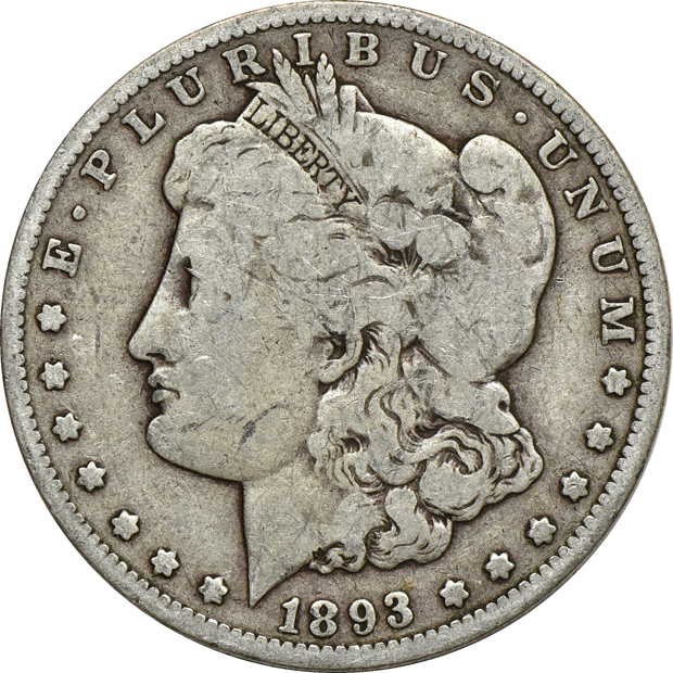Ten 1893-O and Ten 1894-O Morgan silver dollars
