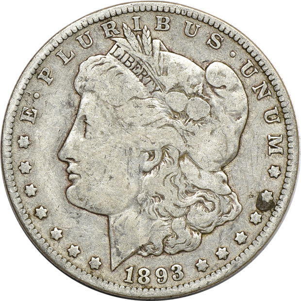 Ten 1893-O and Ten 1894-O Morgan silver dollars