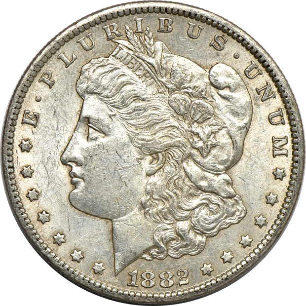 Twenty Carson City minted Morgan silver dollars, XF to AU