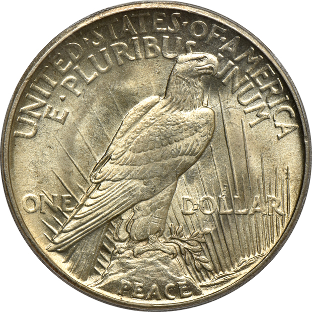 1921 Peace, High Relief PCGS MS-63