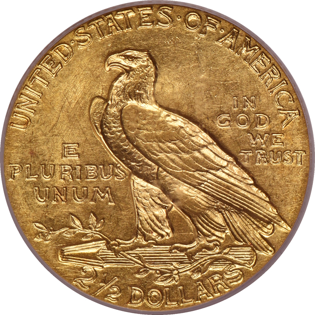 Five certified Indian Head quarter eagles