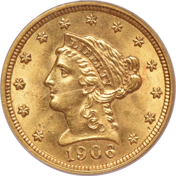 Six certified Liberty Head quarter eagles