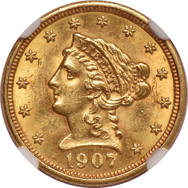 Six certified Liberty Head quarter eagles
