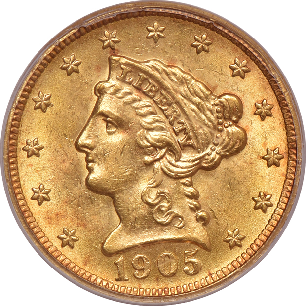 Six certified Liberty Head quarter eagles