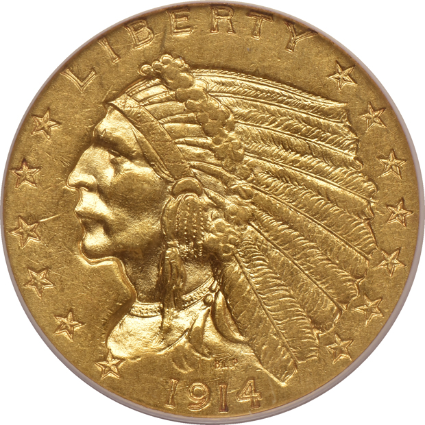 1914 AU-50, 1914 MS-60, and 1926 MS-62, all ANACS