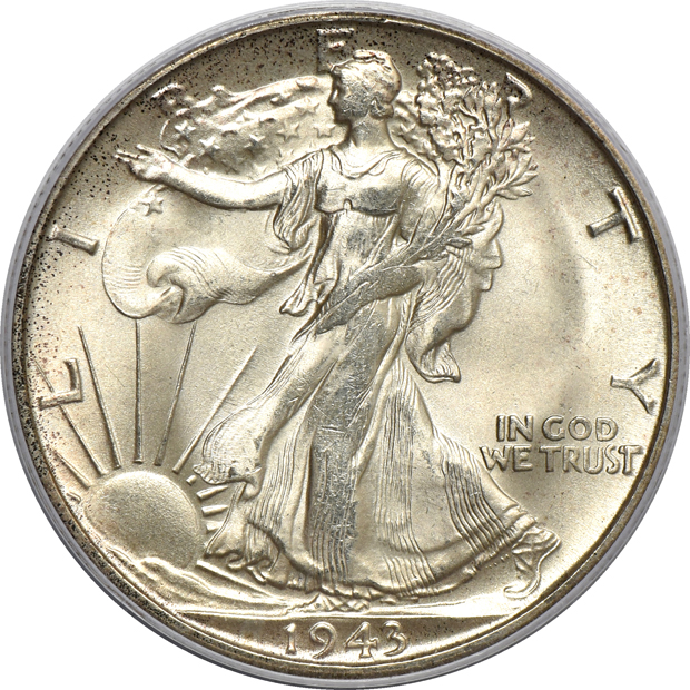 Twenty different certified Walking Liberty half dollars, 1941 through 1947-D, all MS-65