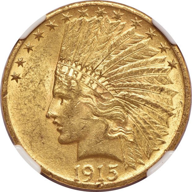 1911 PCGS MS-62, and a 1915 NGC MS-61