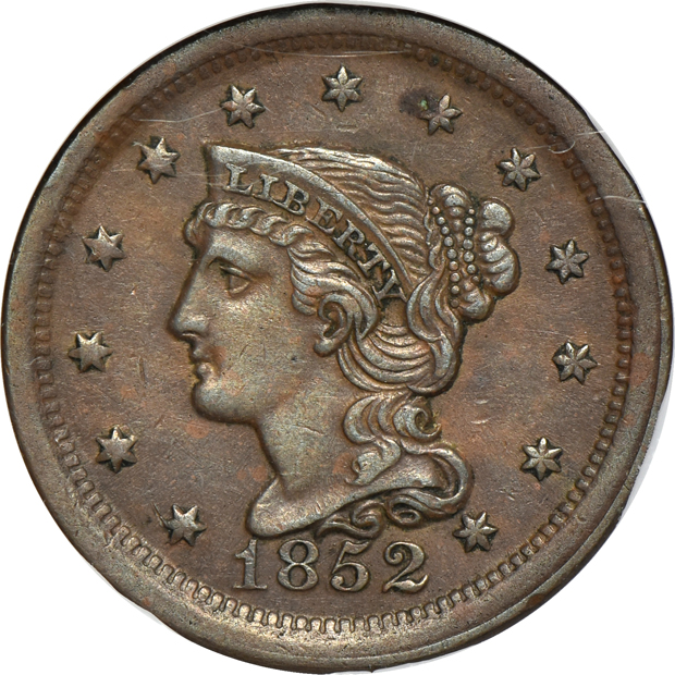 Six certified large cents
