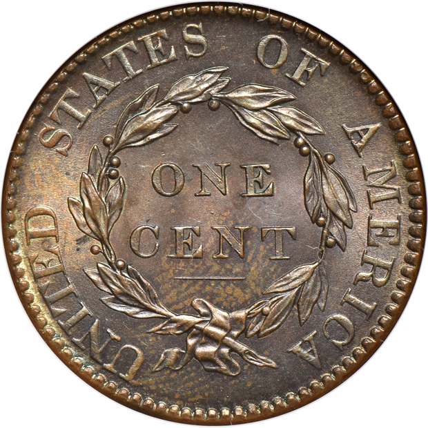 1820 Large Date MS-64 BN, and an 1853 MS-65 BN, both NGC