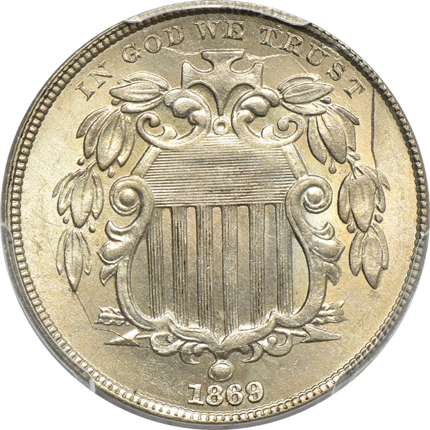 1866 Rays and 1869, both PCGS MS-64