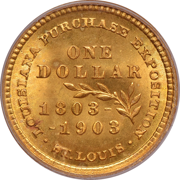 1903 Louisiana Purchase McKinley $1 PCGS MS-67
