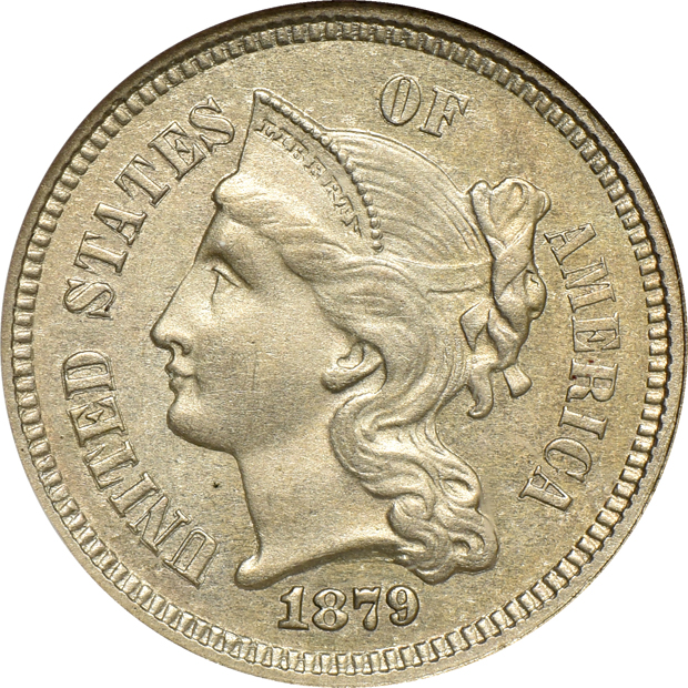 1879 MS-63 (no line), and an 1889 PF-66, both NGC