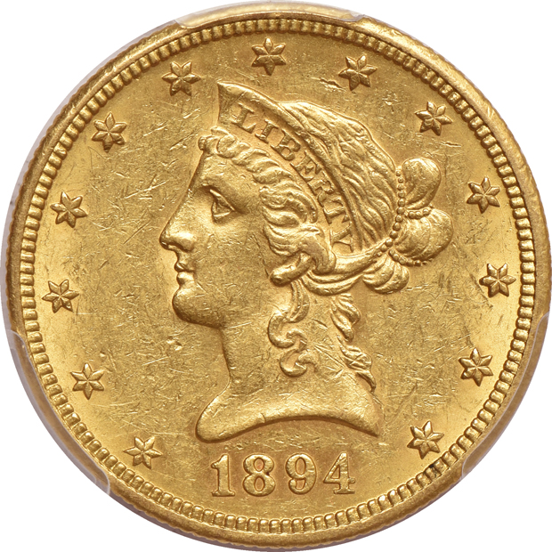 1892-O AU-53, and an 1894-O AU-55, both PCGS