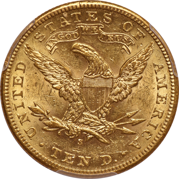 1895-S AU-50, and a 1905-S AU-58, both PCGS