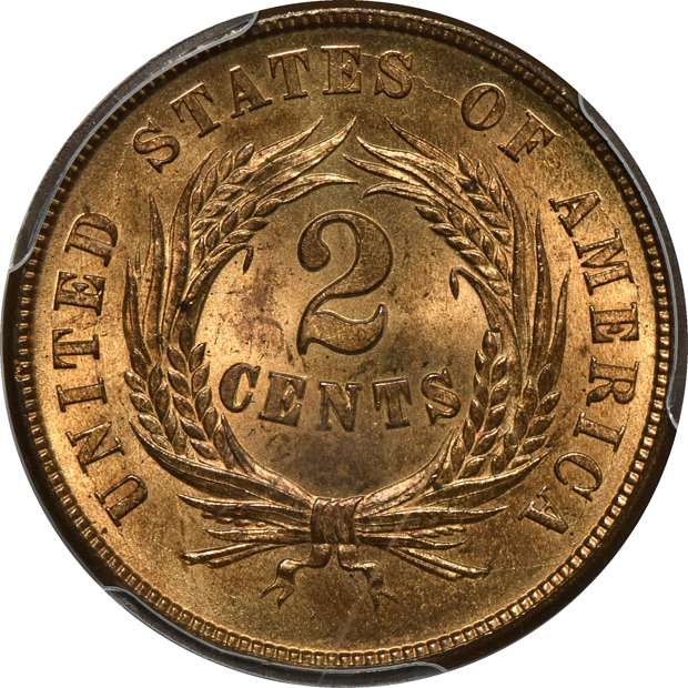 1864 Large Motto PCGS MS-65RD