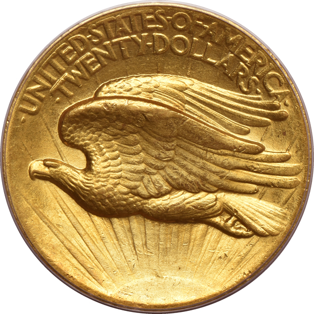 1907 High Relief-Flat Rim PCGS MS-63