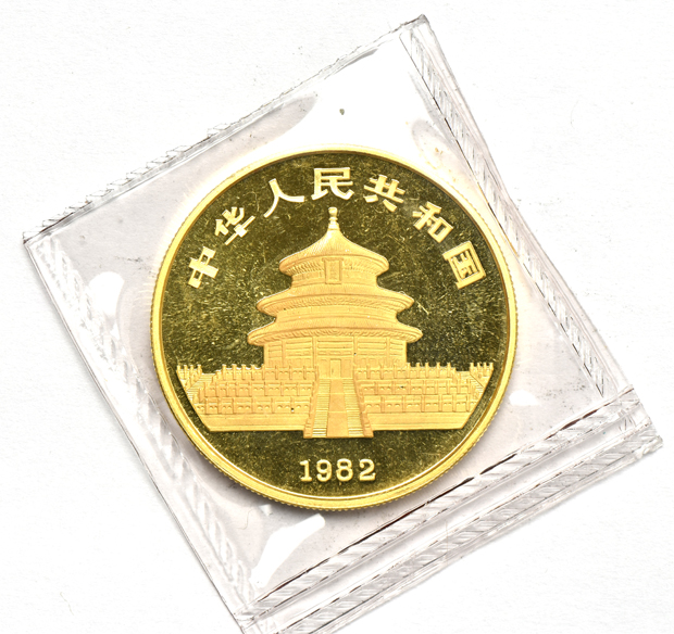 China - 1982 1oz gold Panda, sealed