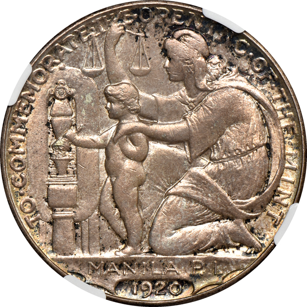 1920 HK-449 Wilson Dollar Manila Mint Opening NGC MS-65
