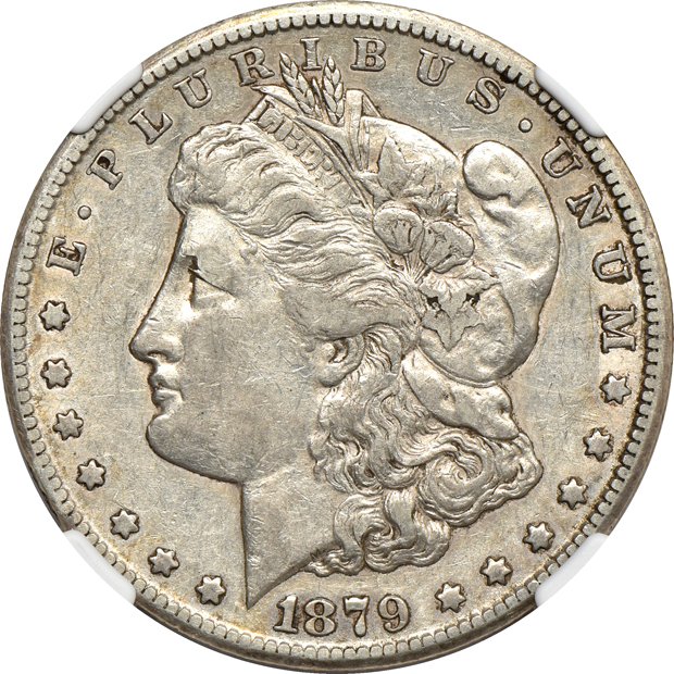 1879-CC VAM-3 Capped Die VF-30, and an 1879-CC VAM-3 Capped Die AU details/obverse damage, both NGC