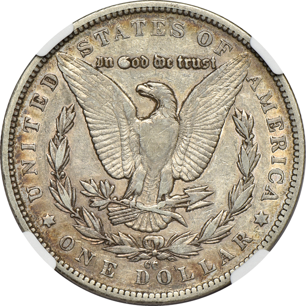 1879-CC VAM-3 Capped Die VF-30, and an 1879-CC VAM-3 Capped Die AU details/obverse damage, both NGC