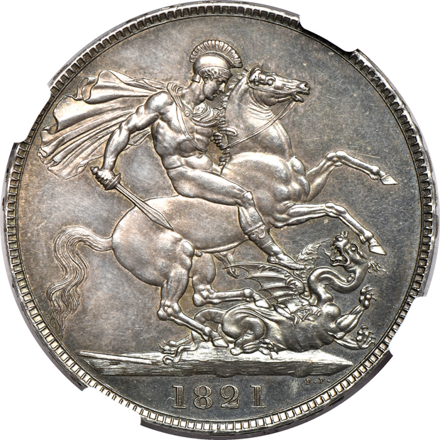 Great Britain - 1821 Crown - Secundo NGC MS-61