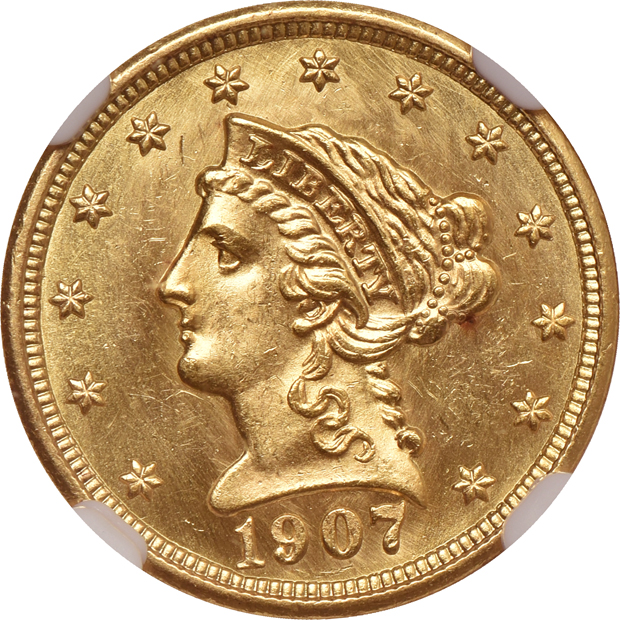 1907 Liberty Head quarter eagle MS-64 Star, and a 1907-D Liberty Head Eagle MS-63, both NGC