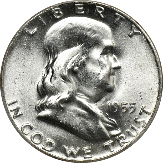 Thirteen certified United States silver coins, as listed