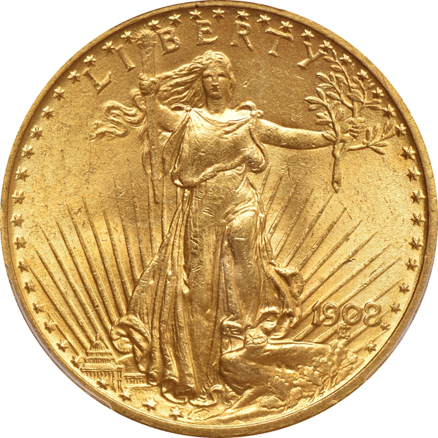 Two 1908 No Motto PCGS MS-64