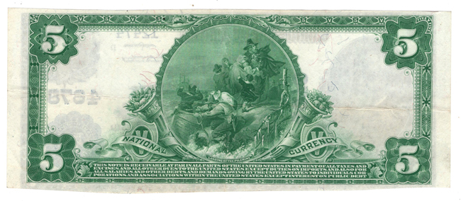 1902 $5 Blue Seal - North Vernon, IN Charter #4678 - VF