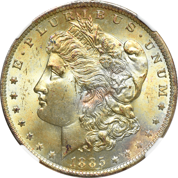 Sixteen 1885-O NGC MS-65