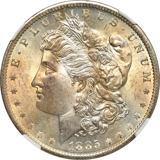 Sixteen 1885-O NGC MS-65