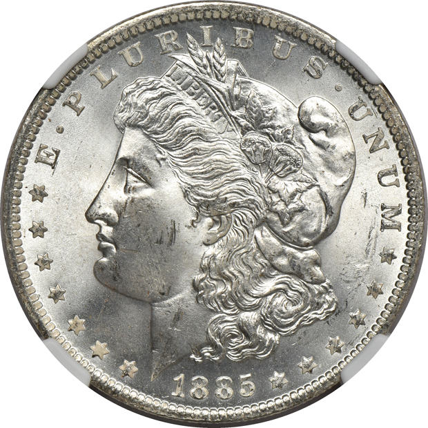Sixteen 1885-O NGC MS-65
