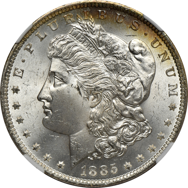 Sixteen 1885-O NGC MS-65