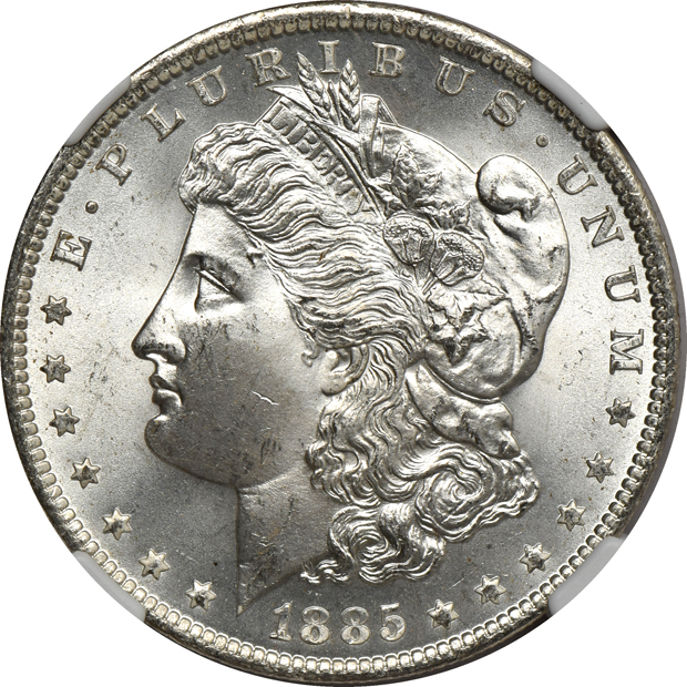 Twenty-four 1885-O NGC MS-65