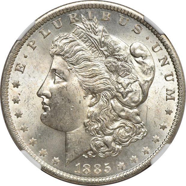 Twenty-four 1885-O NGC MS-65