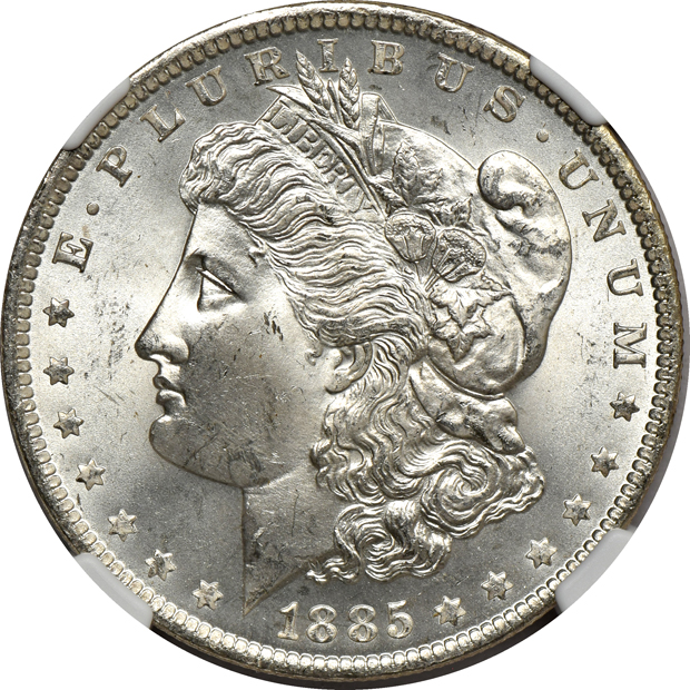 Twenty-four 1885-O NGC MS-65