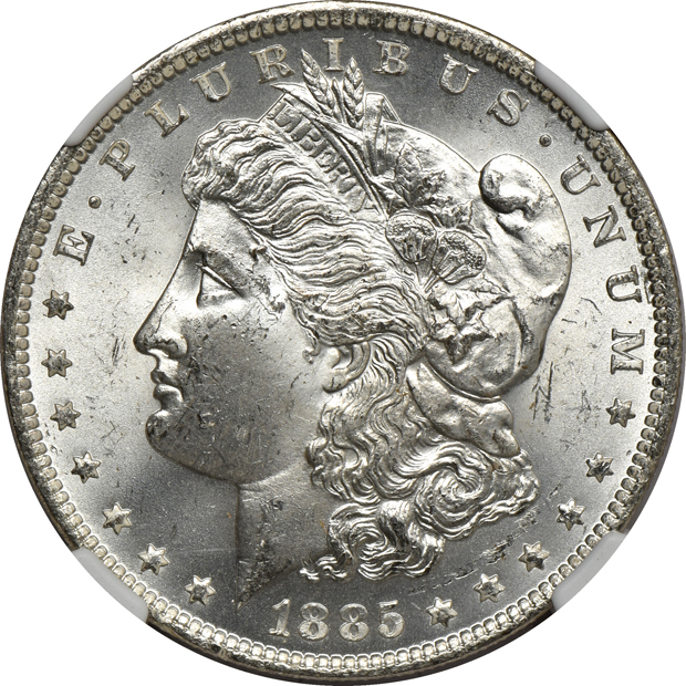 Twenty-four 1885-O NGC MS-65