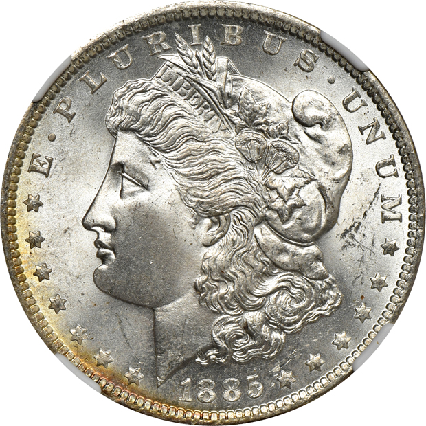 Sixteen 1885-O NGC MS-65