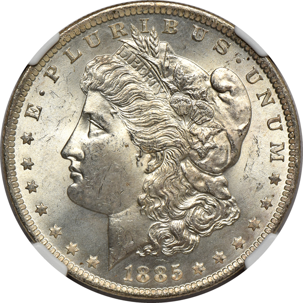 Twenty-four 1885-O NGC MS-65