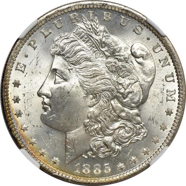 Twenty-four 1885-O NGC MS-65