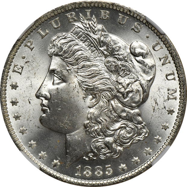 Sixteen 1885-O NGC MS-65