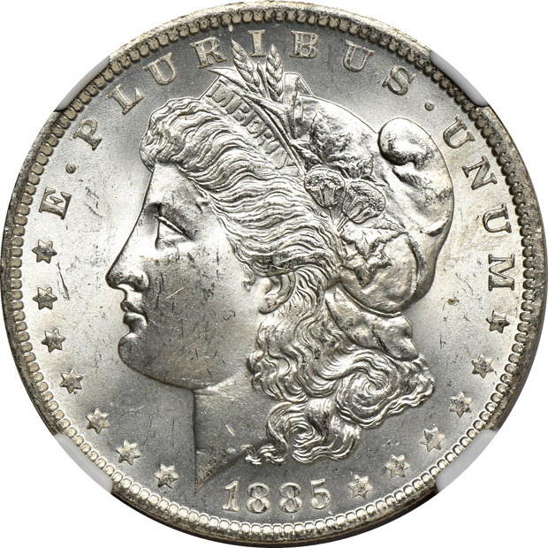 Sixteen 1885-O NGC MS-65