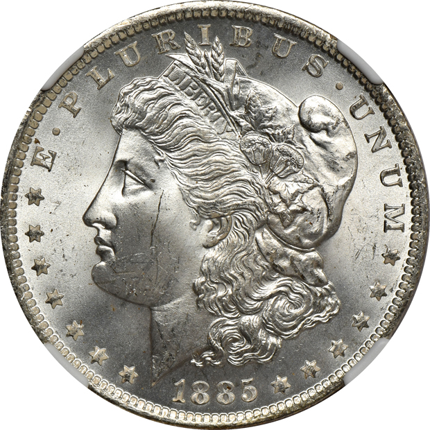 Sixteen 1885-O NGC MS-65