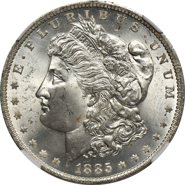 Sixteen 1885-O NGC MS-65